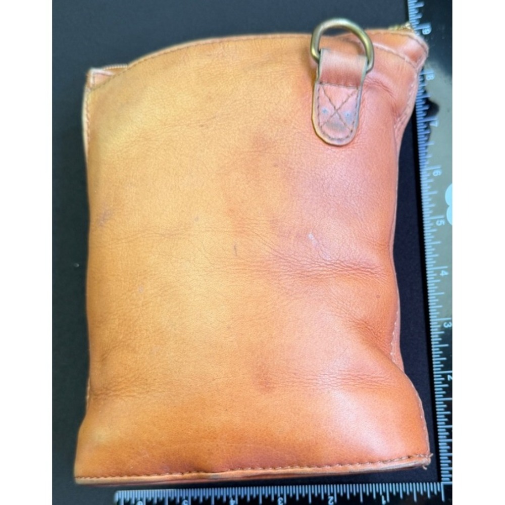 Vintage Hobo International Mini‎ Bucket Crossbody Bag Purse Brown Leather Boho